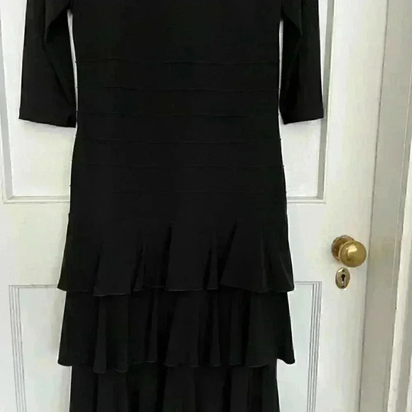 BNWT Nueva Black Tiered/ Ruffle Dress Size 8 - Picture 8 of 13